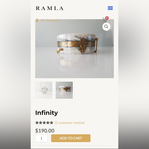 Ramla | Infinity Round Marble Crossbody Handbag NEW Handmade $190 - Picture 6 of 7